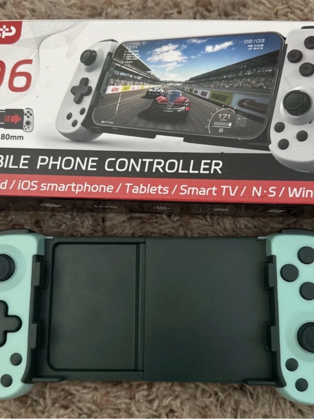 Neutral Brand Mint Green Mobile Phone Controller for Smartphones & Tablets